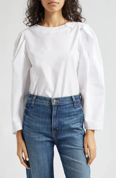 Mille Lila Long Sleeve Top In White