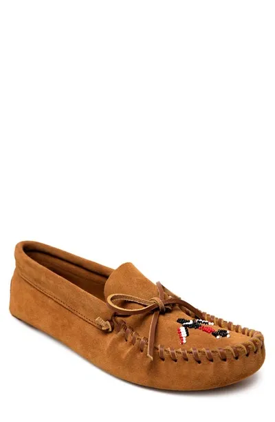 Minnetonka Thunderbird Animikii Soft Sole Slipper In Brown