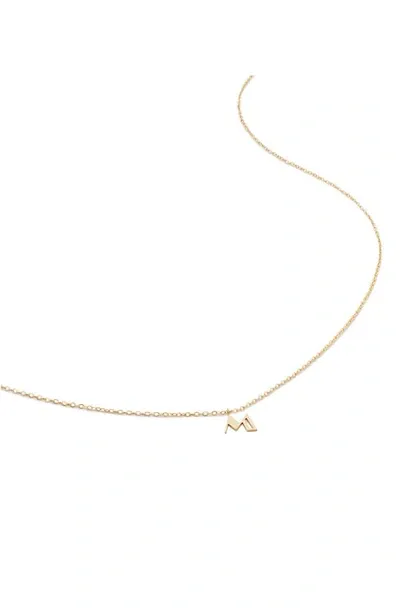 Monica Vinader Small Initial Pendant Necklace In 金色