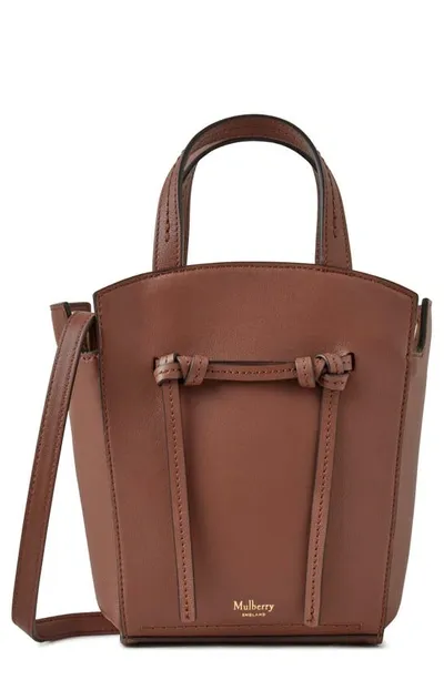 Mulberry Mini Clovelly Leather Tote In Bright Oak