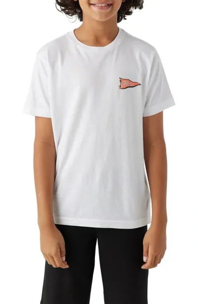 O'neill Kids' Charger Cotton Graphic T-shirt In White