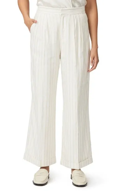 Paige Kennie Stripe Wide Leg Pants In Afterglow/gold