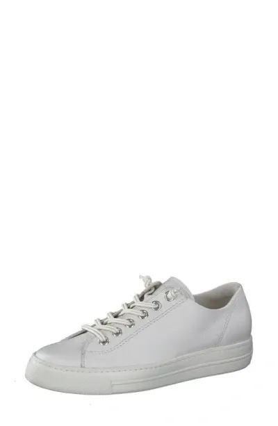 Paul Green Hadley Platform Sneaker In Ivory Leather