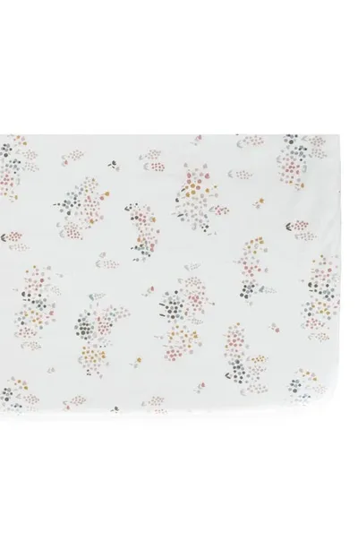 Pehr Kids' Bunny Hop Organic Cotton Crib Sheet In Secret Garden