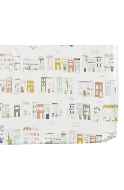 Pehr Kids' Bunny Hop Organic Cotton Crib Sheet In My Neighborhood