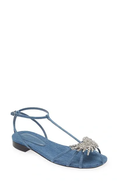 Piferi Maggio Denim Flat Sandal In Blue