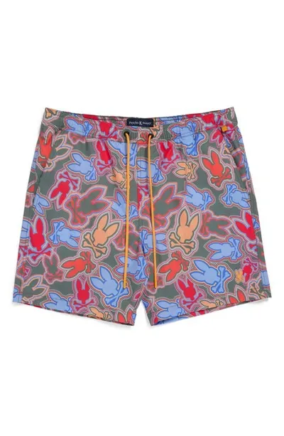 Psycho Bunny Jackson Swim Trunks In Serenity