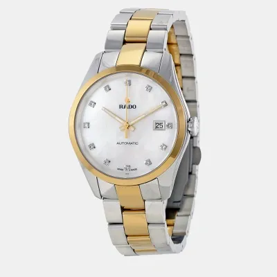 Pre-owned Rado Gold Steel Watch 38.7 Mm In Silver