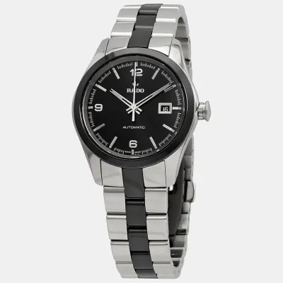 Pre-owned Rado Hyperchrome Black Automatic Stainless Steel Ladies Watch R32049152 31 Mm