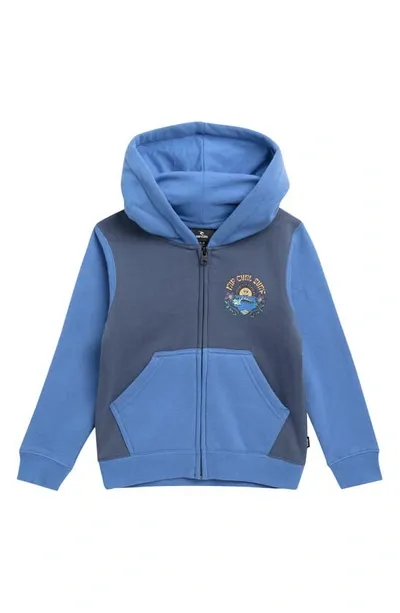 Rip Curl Kids' Mystic Waves Zip Hoodie In Blue Yonder