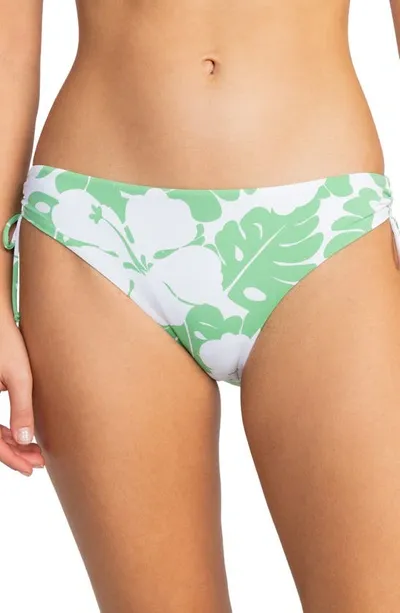 Roxy Side Tie Hipster Bikini Bottoms In Zephyr Green Og