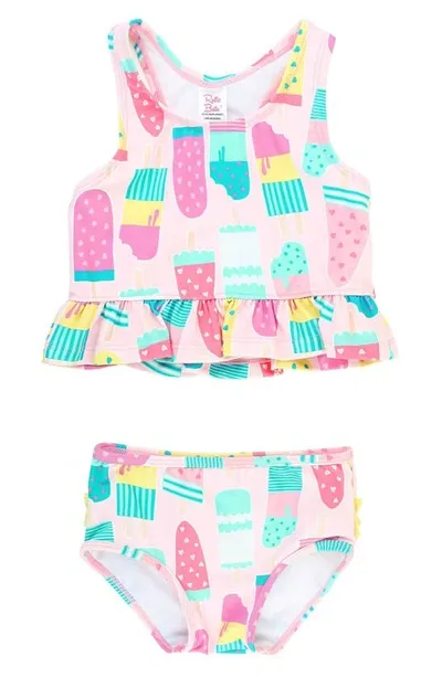 Rufflebutts Kids' Ice Cream Social Two-piece Swimsuit In Pink