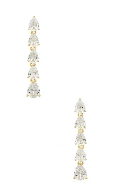 Shashi Kamila Drop Earring In 金色