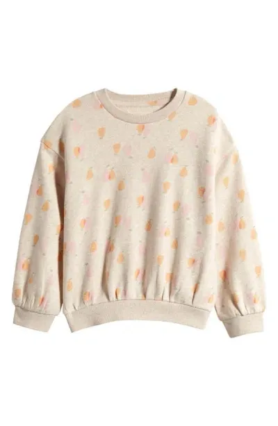 Tucker + Tate Kids' Print Fleece Sweatshirt In Beige Oatmeal Pear