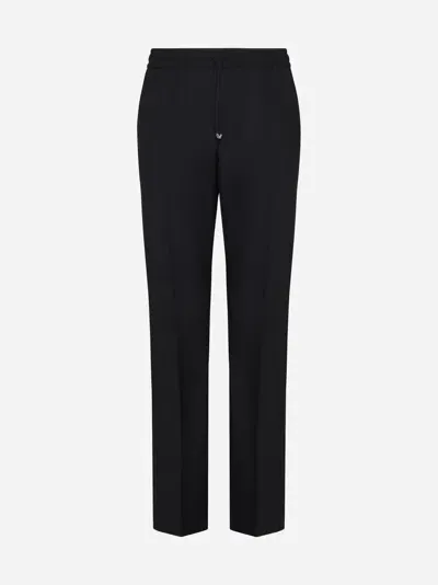 Valentino Wool Trousers In Black