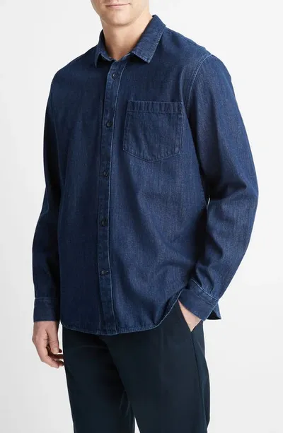 Vince Denim Shirt In Midnight