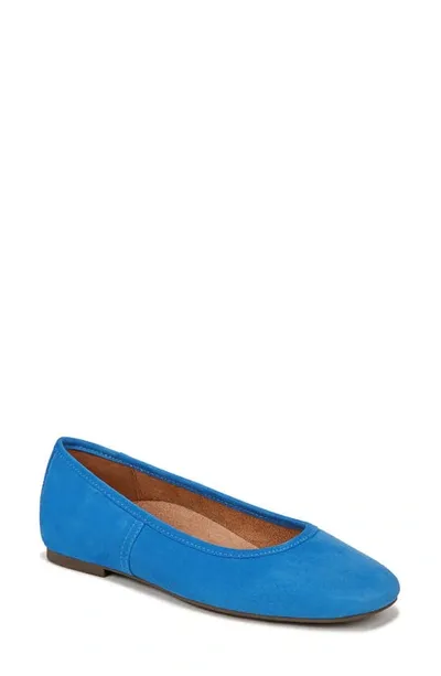 Vionic Orinda Square Toe Flat In Blue Jay