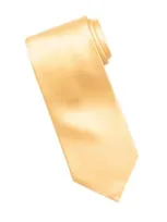 Stefano Ricci Solid Silk Satin Tie In Gold