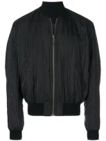 Haider Ackermann Larimar Pinstriped Bomber Jacket In Black