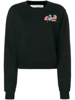 Off-white Embroidered Chest Patch Sweatshirt In Black