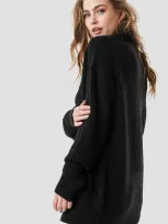 Na-kd Chunky Oversized Polo Dress - Black