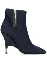 Giuseppe Zanotti Denim Booties In Blue