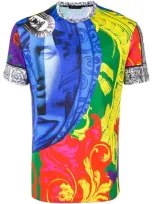 Versace Medusa Print T-shirt In Blue