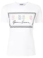 Versus Rectangular Framed Logo T-shirt In White