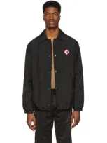 Givenchy Logo Patch Coat In Black