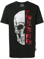 Philipp Plein Embellished Skull T-shirt In Black