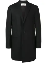 Saint Laurent Single Breasted Formal Coat In Black