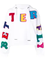 Mira Mikati Better Fly Embroidered Hoodie In White