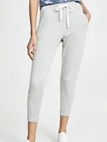 Splits59 Reena 7/8 Fleece Sweatpant - Heather Grey/off White - Size L