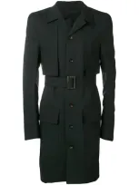 Rick Owens Single-breasted Coat In Black