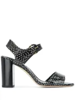 Tod's Dotted Sandals In Black