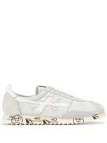 White Premiata Hattori Low Top Sneakers In Grey