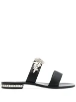 Philipp Plein Embellished Sandals In Black