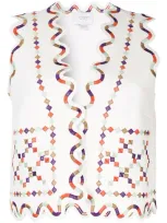 Giambattista Valli Embroidered Vest In White