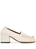 Marni Chunky Heel Pumps In White