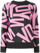 Dkny Printed Sweatshirt In Black