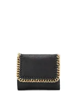 Stella Mccartney Falabella Small Flap Wallet In Black