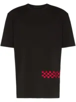 Haider Ackermann Awuna Checkerboard-stripe T-shirt In Black