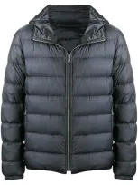 Ten C Hooded Down Jacket In Blue