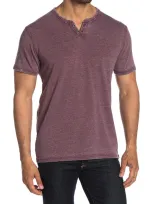 Lucky Brand Button Notch Neck T-shirt In Port Royale