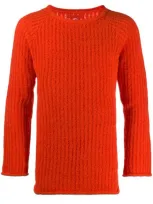 Eckhaus Latta Referee Knit Sweater In Orange