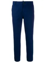 Dsquared2 Slim Fit Cropped Trousers In Blue