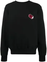 Marni Logo Embroidered Sweatshirt In 00n99 Black