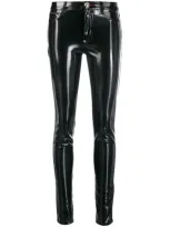 Philipp Plein Coated Skinny Leg Jeggings In Black