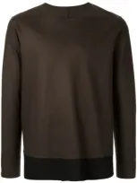 Attachment Round Neck Jumper In Brown