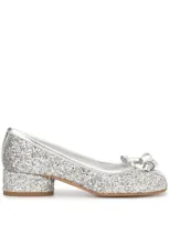 Maison Margiela Tabi Ballerina Pumps In Silver